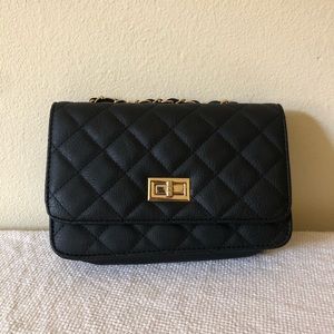 Cute black crossbody bag. Chanel bag lookalike
